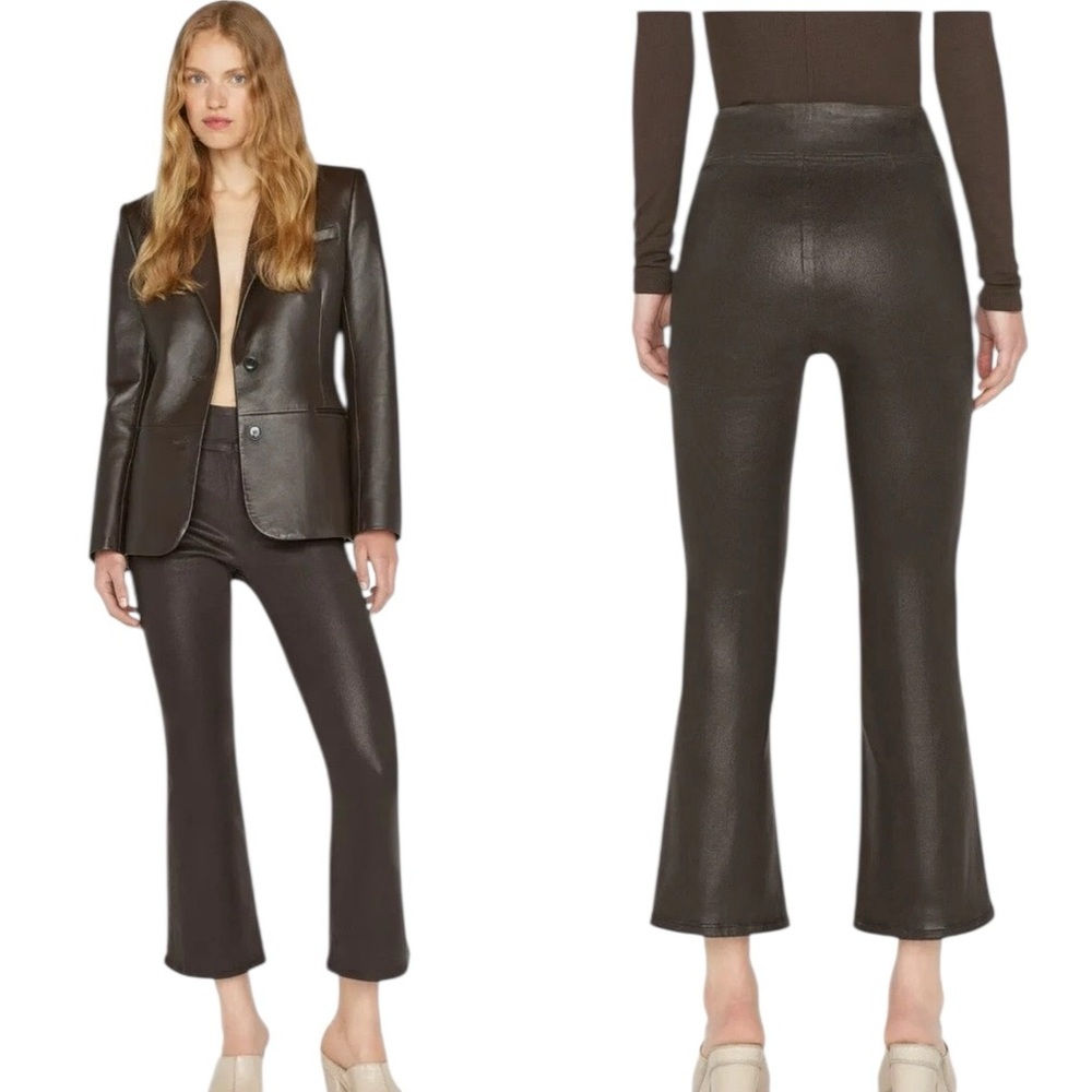 Frame Jersey Crop High Rise Mini-Boot Coated Crop Pants 29” - Picture 5 of 11